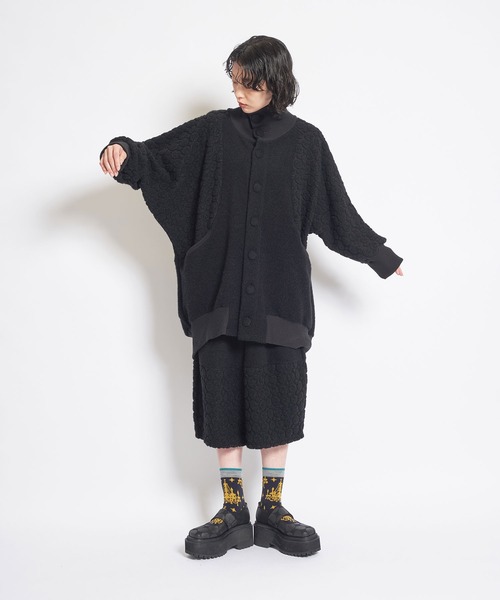 gomme（ゴム）の「パイルドットJQ　バルーンジャケット（その他アウター・レディース・ネイビー/ブラック/チャコールグレー・MEDIUM）」の9枚目の写真