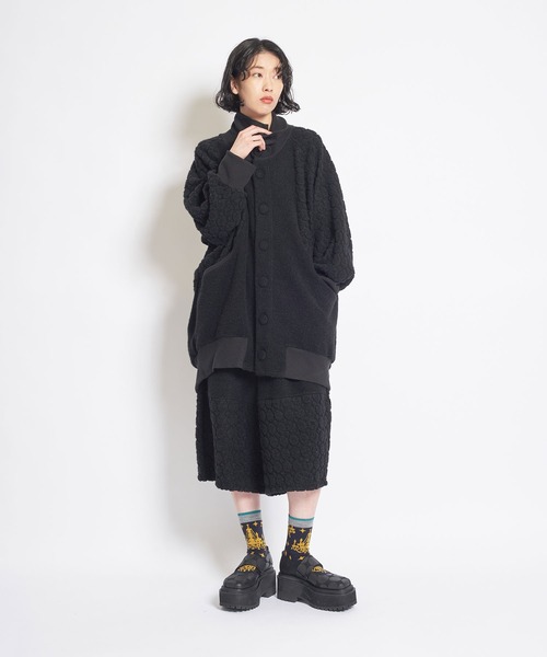 gomme（ゴム）の「パイルドットJQ　バルーンジャケット（その他アウター・レディース・ネイビー/ブラック/チャコールグレー・MEDIUM）」の7枚目の写真