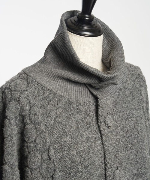 gomme（ゴム）の「パイルドットJQ　バルーンジャケット（その他アウター・レディース・ネイビー/ブラック/チャコールグレー・MEDIUM）」の19枚目の写真