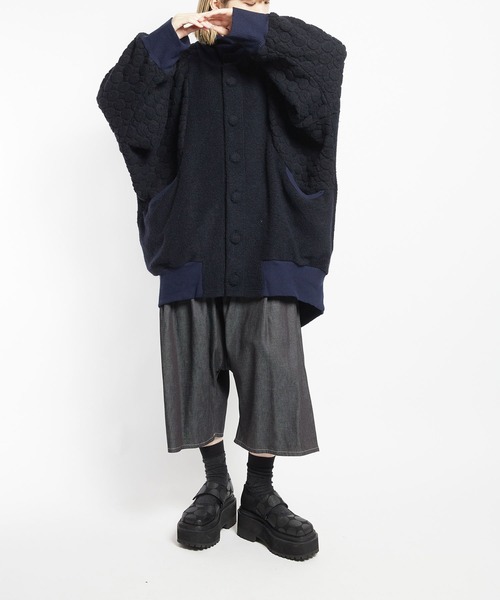 gomme（ゴム）の「パイルドットJQ　バルーンジャケット（その他アウター・レディース・ネイビー/ブラック/チャコールグレー・MEDIUM）」の11枚目の写真