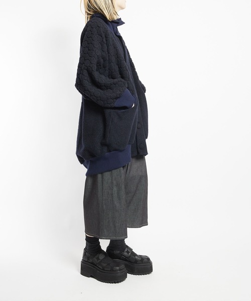 gomme（ゴム）の「パイルドットJQ　バルーンジャケット（その他アウター・レディース・ネイビー/ブラック/チャコールグレー・MEDIUM）」の12枚目の写真