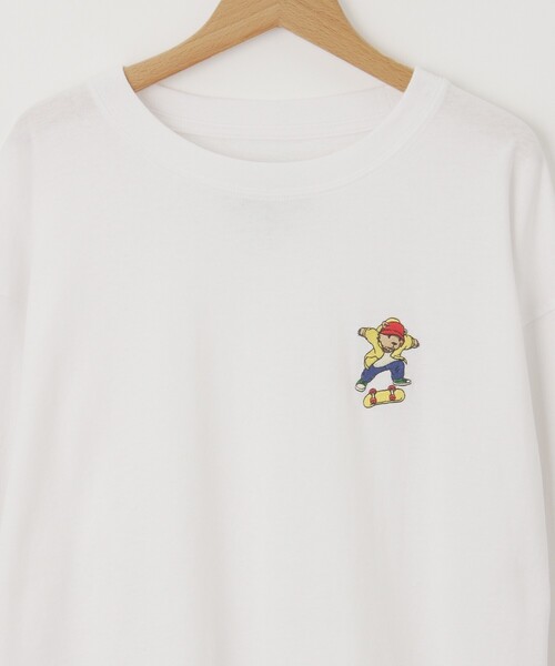 &Bridge（アンドブリッジ）の「SALTS（ソルツ） スケボーベア刺しゅうロンT（Tシャツ/カットソー・メンズ・ホワイト・02/03）」の4枚目の写真