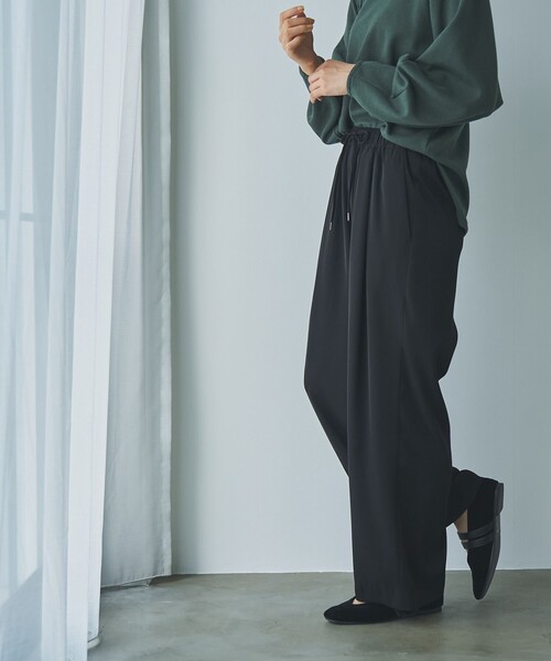 RONEL（ロネル）の「イージーワイドパンツ（スラックス・レディース・ブラック/モカ・L/M/S）」の9枚目の写真