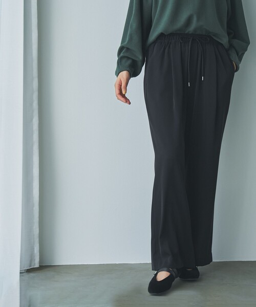 RONEL（ロネル）の「イージーワイドパンツ（スラックス・レディース・ブラック/モカ・L/M/S）」の10枚目の写真