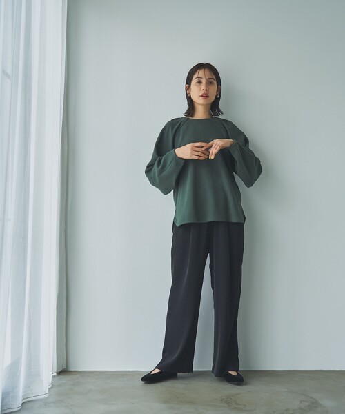 RONEL（ロネル）の「イージーワイドパンツ（スラックス・レディース・ブラック/モカ・L/M/S）」の12枚目の写真