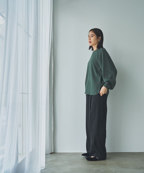 RONEL（ロネル）の「イージーワイドパンツ（スラックス・レディース・ブラック/モカ・L/M/S）」の13枚目の写真