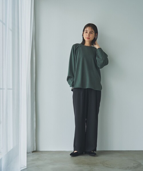 RONEL（ロネル）の「イージーワイドパンツ（スラックス・レディース・ブラック/モカ・L/M/S）」の14枚目の写真