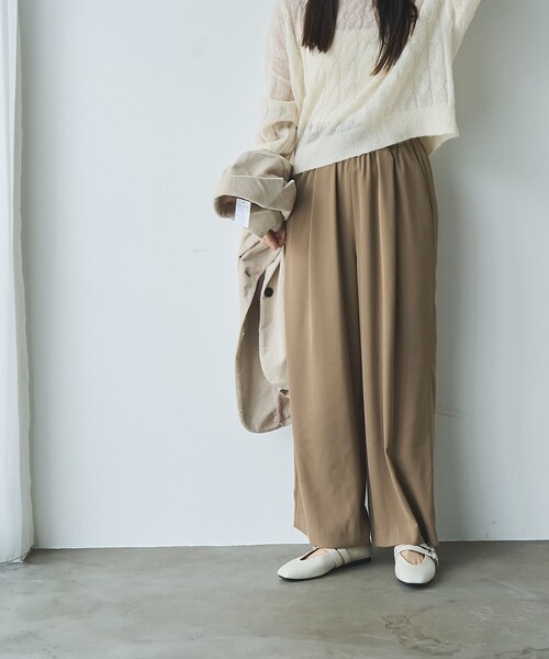 RONEL（ロネル）の「イージーワイドパンツ（スラックス・レディース・ブラック/モカ・L/M/S）」の15枚目の写真