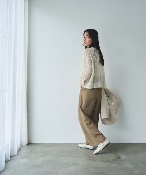 RONEL（ロネル）の「イージーワイドパンツ（スラックス・レディース・ブラック/モカ・L/M/S）」の17枚目の写真