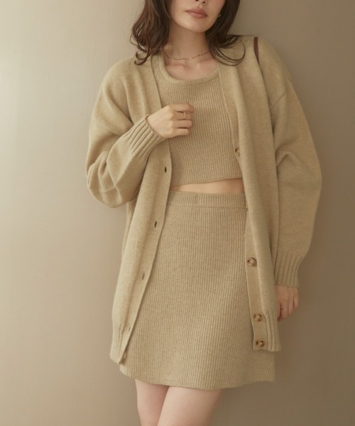 ACYM（アシーム）の「Betty over knit カーディガン（カーディガン/ボレロ・レディース・グレー/ブラック/ベージュ・FREE）」の11枚目の写真