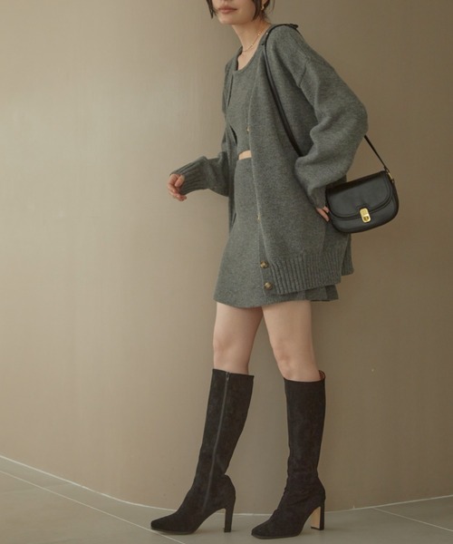 ACYM（アシーム）の「Betty over knit カーディガン（カーディガン/ボレロ・レディース・グレー/ブラック/ベージュ・FREE）」の21枚目の写真