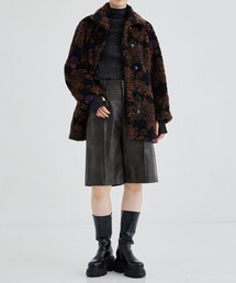 FUMIE=TANAKA フミエタナカ jq boa co ジャガードボアコート