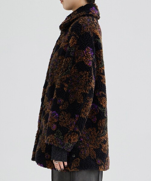 FUMIE TANAKA（フミエタナカ）の「【FUMIE=TANAKA/フミエタナカ】jq boa bl/ジャガードボアブルゾン（ダッフルコート・レディース・ホワイト/ブラック・1）」の18枚目の写真