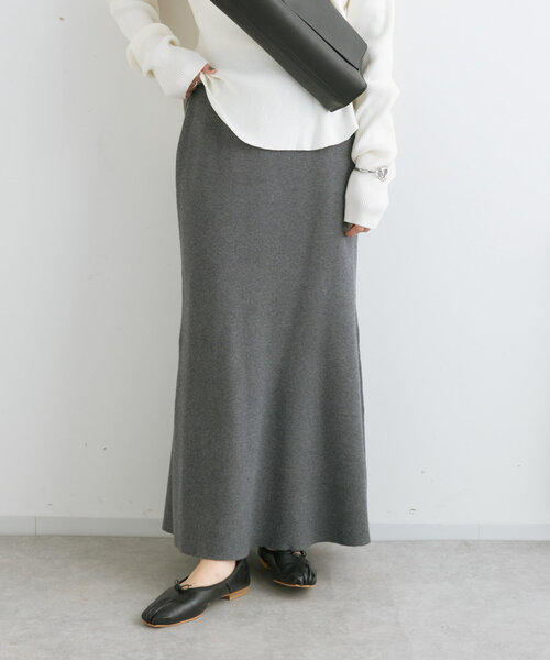 RIVE DROITE（リヴドロワ）の「【セットアップ対応】ニュアンスフレアニットスカート（スカート・レディース・チャコールグレー/モカ・38/36）」の7枚目の写真