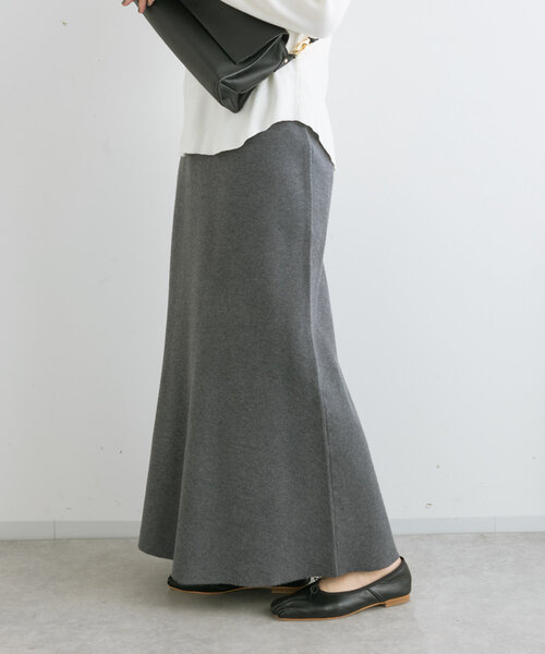 RIVE DROITE（リヴドロワ）の「【セットアップ対応】ニュアンスフレアニットスカート（スカート・レディース・チャコールグレー/モカ・38/36）」の8枚目の写真