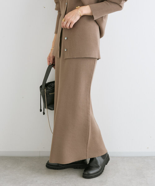 RIVE DROITE（リヴドロワ）の「【セットアップ対応】ニュアンスフレアニットスカート（スカート・レディース・チャコールグレー/モカ・38/36）」の16枚目の写真