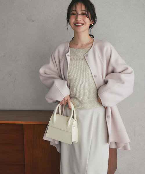 AULENTTI（オウレンティ）の「【オウレンティ】ストラップ付ダブルハンドルバッグ（ハンドバッグ・レディース・オフホワイト・FREE）」の3枚目の写真