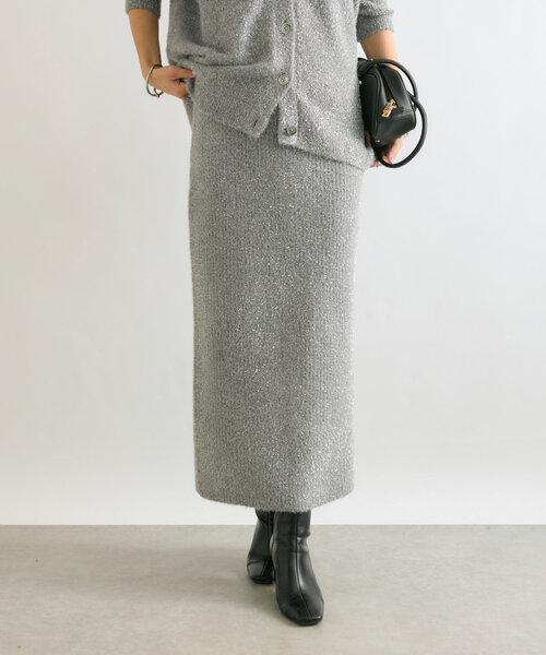 RIVE DROITE(リヴドロワ)の「【セットアップ対応】フェザーラメスカート(スカート・レディース・ブラック/ブラウン/グレー・FREE)」の9枚目の写真