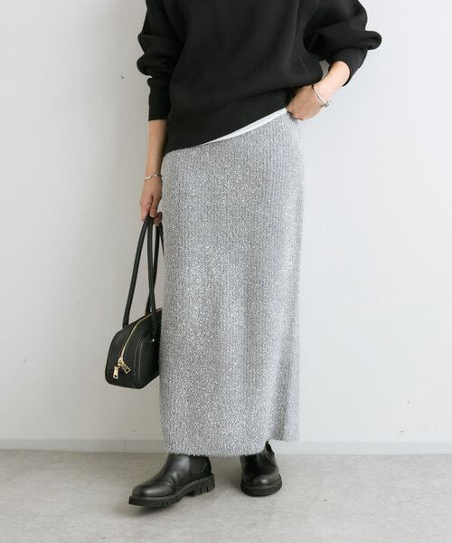 RIVE DROITE(リヴドロワ)の「【セットアップ対応】フェザーラメスカート(スカート・レディース・ブラック/ブラウン/グレー・FREE)」の13枚目の写真