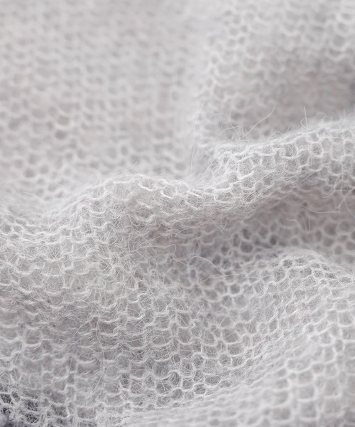 kOhAKU（コハク）の「『ランダム編地ニット』（ニット/セーター・レディース・ネイビー/グレー・FREE）」の22枚目の写真