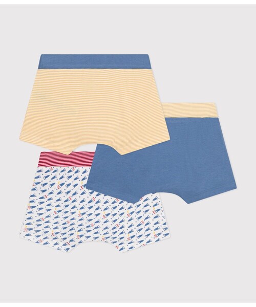 【セール】トランクス３枚組（トランクス）｜PETIT BATEAU（プチバトー）