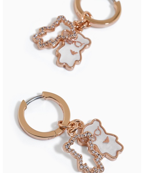 EMPORIO ARMANI（エンポリオアルマーニ）の「【エンポリオ アルマーニ】フープピアス ローズゴールドトーン真鍮（ピアス（両耳用）・レディース・その他1・FREE）」の2枚目の写真