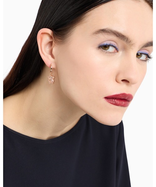 EMPORIO ARMANI（エンポリオアルマーニ）の「【エンポリオ アルマーニ】フープピアス ローズゴールドトーン真鍮（ピアス（両耳用）・レディース・その他1・FREE）」の3枚目の写真