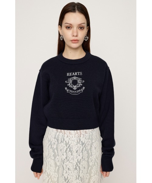 SLY(スライ)の「MOTIF LOGO KNIT TOPS モチーフ ロゴ ニット トップス(ニット/セーター・レディース・アイボリー/ブラック/レッド/ネイビー・FREE)」の21枚目の写真