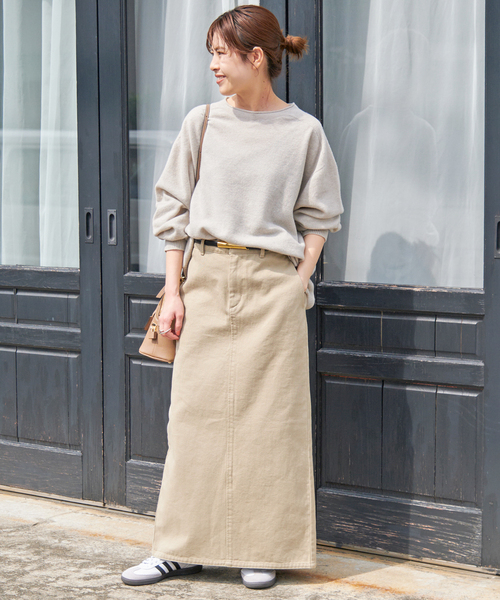 Spick & Span（スピックアンドスパン）の「《追加》CHESS ルーズボートネックニット（ニット/セーター・レディース・ピンク系その他/チャコールグレー/ベージュ・FREE）」の15枚目の写真