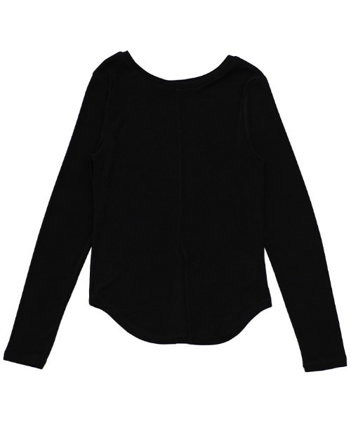 select MOCA(セレクトモカ)の「2WAYスリットシャイニートップス(Tシャツ/カットソー・レディース・アイボリー/ブルー/グレイッシュベージュ/ブラック・FREE)」の17枚目の写真