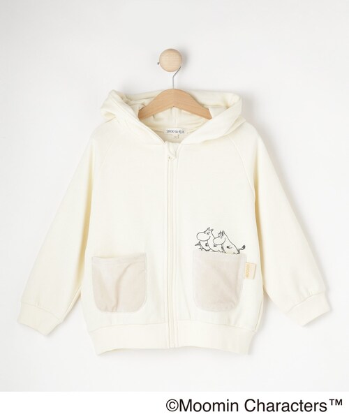 SHOO・LA・RUE（シューラルー）の「【MOOMIN】アソートジップパーカ（パーカー・キッズ・カーキ/アイボリー・11/10/12）」の3枚目の写真