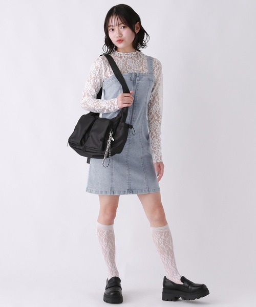 repipi armario（レピピ アルマリオ）の「デニムZIPジャンスカ（ジャンパースカート・キッズ・ブルー系1/ブルー系2/ブラック・SMALL/MEDIUM/LARGE）」の6枚目の写真