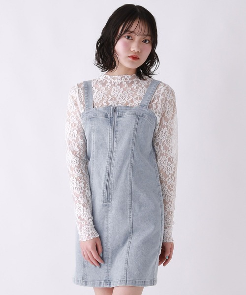 repipi armario（レピピ アルマリオ）の「デニムZIPジャンスカ（ジャンパースカート・キッズ・ブルー系1/ブルー系2/ブラック・SMALL/MEDIUM/LARGE）」の7枚目の写真