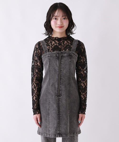 repipi armario（レピピ アルマリオ）の「デニムZIPジャンスカ（ジャンパースカート・キッズ・ブルー系1/ブルー系2/ブラック・SMALL/MEDIUM/LARGE）」の10枚目の写真