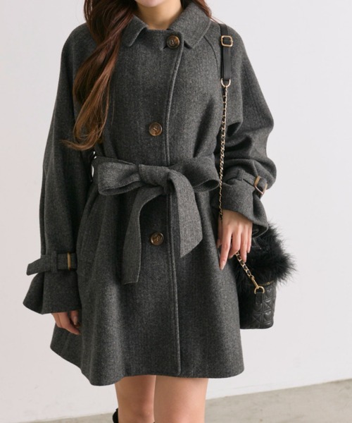 OLIVE des OLIVE(オリーブデオリーブ)の「マラボー付きハートキルティングバニティー(ショルダーバッグ・レディース・ピンク/アイボリー/ブラック・FREE)」の9枚目の写真