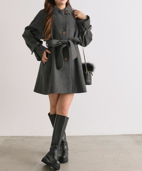 OLIVE des OLIVE(オリーブデオリーブ)の「マラボー付きハートキルティングバニティー(ショルダーバッグ・レディース・ピンク/アイボリー/ブラック・FREE)」の10枚目の写真