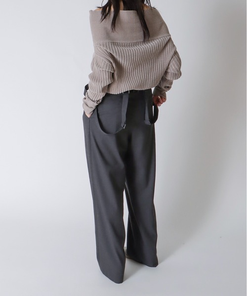 ニット セーター molle yarn×lame off-shoulder pull(モールヤーン×ラメオフショルダープルオーバー) レディース セール】molle yarn×lame off-shoulder pull(モールヤーン×ラメ