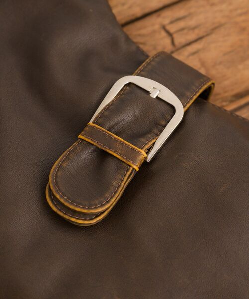 RETRO GIRL（レトロガール）の「Fレザーショルダーバッグ（ショルダーバッグ・レディース・ブラウン/ブラック・ONE SIZE）」の7枚目の写真