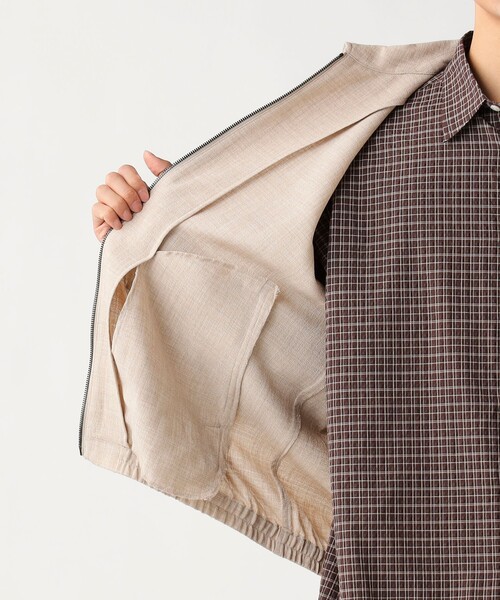 BEAMS HEART（ビームスハート）の「ポリメランジ ブルゾン (吸水速乾)（ブルゾン・メンズ・ネイビー/ベージュ・LARGE/MEDIUM/SMALL）」の5枚目の写真