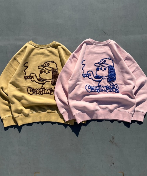 centimeter(センチメーター)の「Rakugaki ruler pigment sweat(スウェット・メンズ・ベージュ/ピンク・X-LARGE/LARGE/MEDIUM)」の6枚目の写真