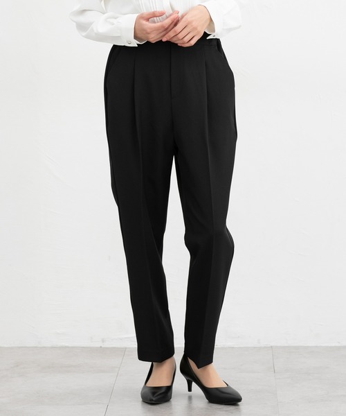 Honeys（ハニーズ）の「【ストレッチ・ウォッシャブル・イージーケア】美ージーテーパードパンツ（スラックス・レディース・ネイビー/イエロー/グレイッシュブルー/ライトグレー/ピンク/ブラック/グレイッシュベージュ/アイボリー・SS/S/M/LL/L/3L）」の21枚目の写真