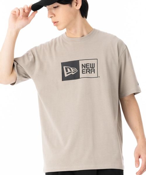 NEW ERA(ニューエラ)の「ニューエラ 半袖Tシャツ ボックスロゴ コットン(Tシャツ/カットソー・メンズ・ブラック/ブルー/ベージュ/ホワイト・L/XXL/XL/S/M)」の1枚目の写真