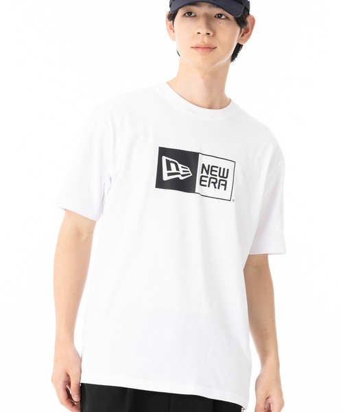 NEW ERA(ニューエラ)の「ニューエラ 半袖Tシャツ ボックスロゴ コットン(Tシャツ/カットソー・メンズ・ブラック/ブルー/ベージュ/ホワイト・L/XXL/XL/S/M)」の2枚目の写真