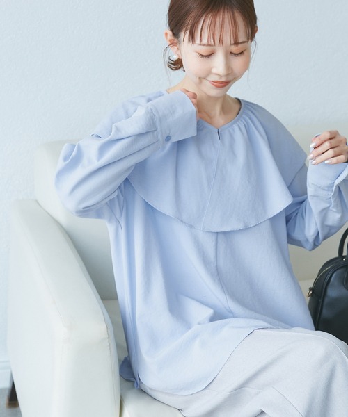 セール】フレアカラーブラウス/UVカット・接触冷感・吸水速乾（シャツ