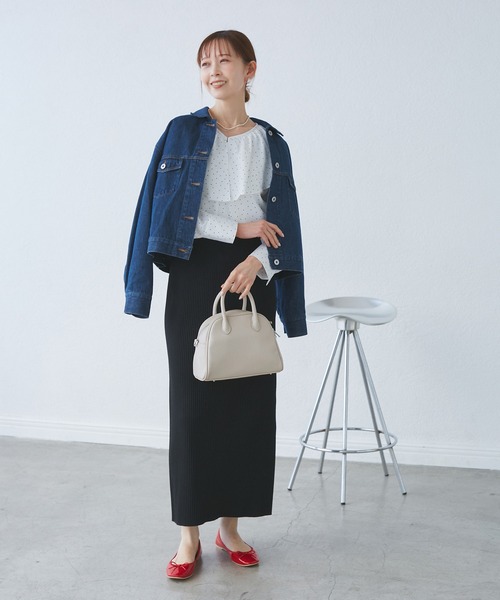 ROPE' PICNIC(ロペピクニック)の「フレアカラーブラウス/UVカット・接触冷感・吸水速乾(シャツ/ブラウス・レディース・ホワイト系その他/サックスブルー/ピンク/ホワイト・38)」の8枚目の写真