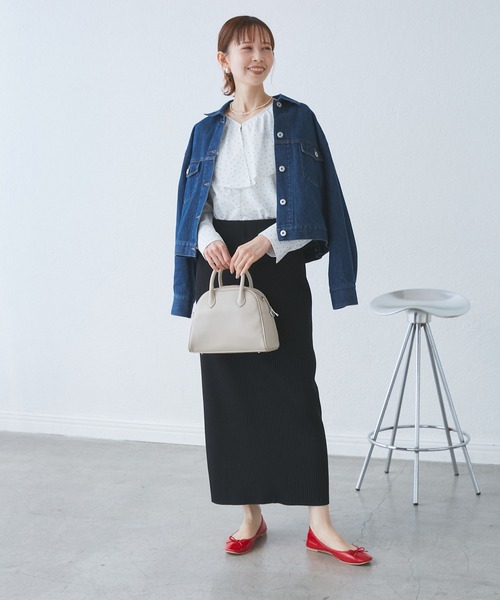 ROPE' PICNIC(ロペピクニック)の「フレアカラーブラウス/UVカット・接触冷感・吸水速乾(シャツ/ブラウス・レディース・ホワイト系その他/サックスブルー/ピンク/ホワイト・38)」の9枚目の写真