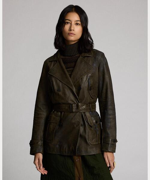 RRL（ダブル アール エル）の「ベルテッド レザー ジャケット（その他 