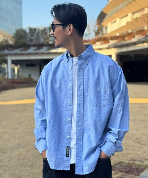 MAGIC NUMBER（マジック ナンバー）の「【MAGIC NUMBER】 OXFORD B.D SHIRT オックスフォードビーディーシャツ（シャツ/ブラウス・メンズ・ブラック/ブルー/ホワイト/グリーン・MEDIUM/LARGE/X-LARGE）」の11枚目の写真