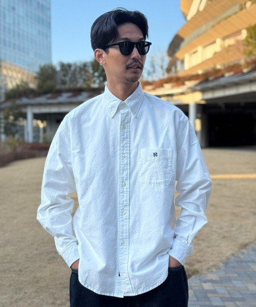 MAGIC NUMBER（マジック ナンバー）の「【MAGIC NUMBER】 OXFORD B.D SHIRT オックスフォードビーディーシャツ（シャツ/ブラウス・メンズ・ブラック/ブルー/ホワイト/グリーン・MEDIUM/LARGE/X-LARGE）」の6枚目の写真