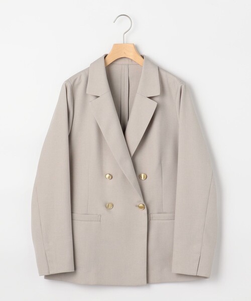 MICO COULIER（ミコクリエ）の「《セットアップ対応》ライトモククロス ジャケット（テーラードジャケット・レディース・ネイビー/グレイッシュベージュ・38）」の11枚目の写真